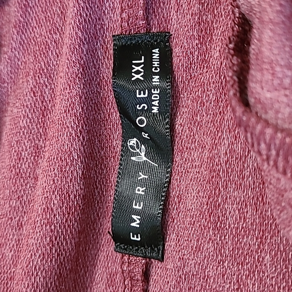 Women's Jersey Top Hooded Jacket Asymmetrical Hem Split Front XXL Emery Rose - Picture 11 of 13